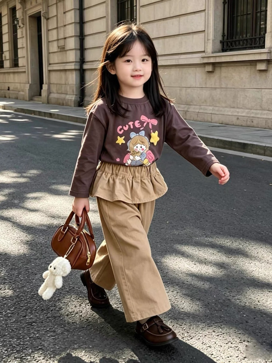 Baby Clothing Us - Set Autunnale Casual per Bambine con