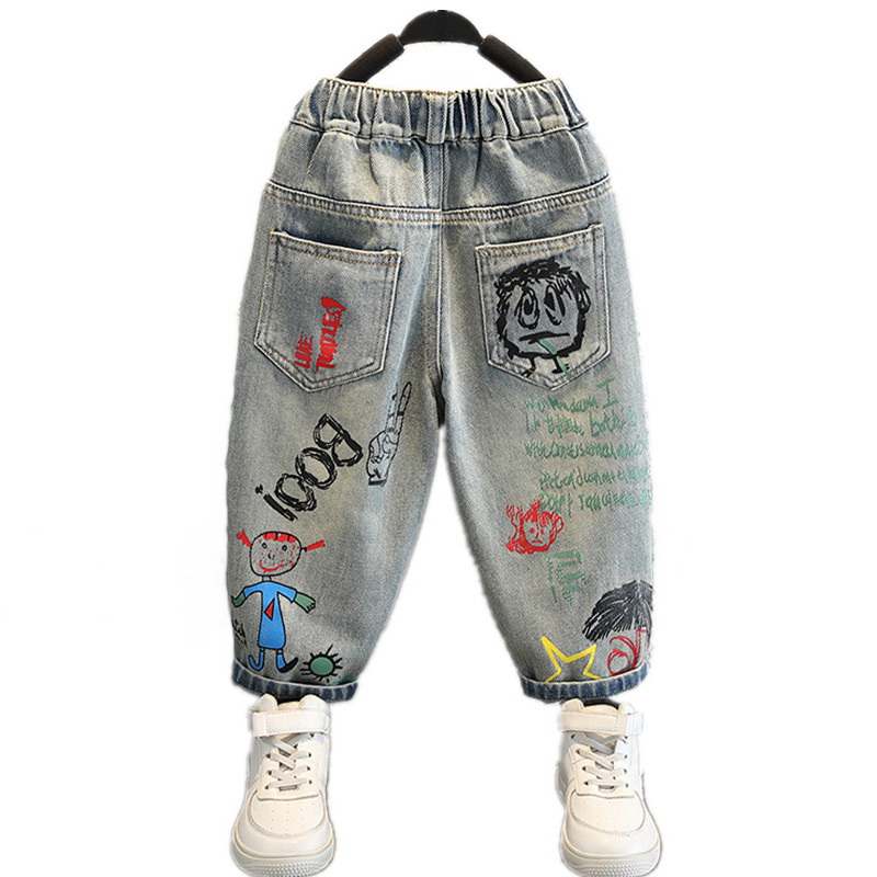 Baby Clothing Drawing - Jeans per neonato per bambini Abbigliamento
